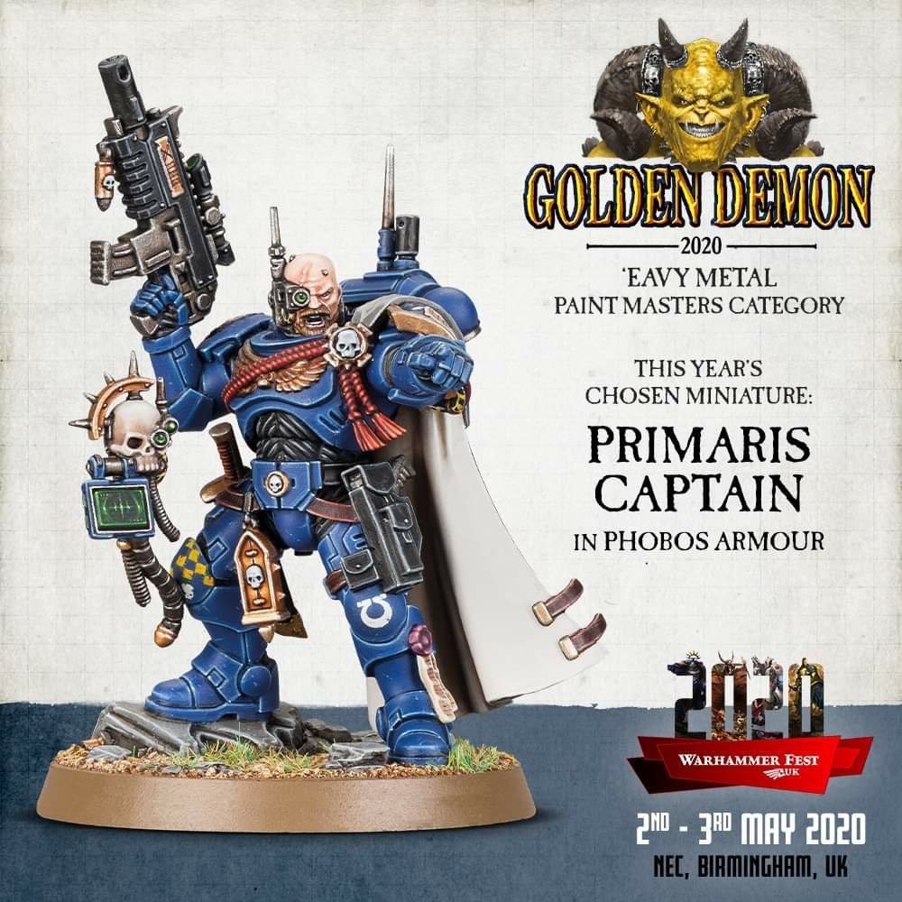 Golden Demon ‘Eavy Metal Paint Masters – Primaris Captain in Phobos Armour